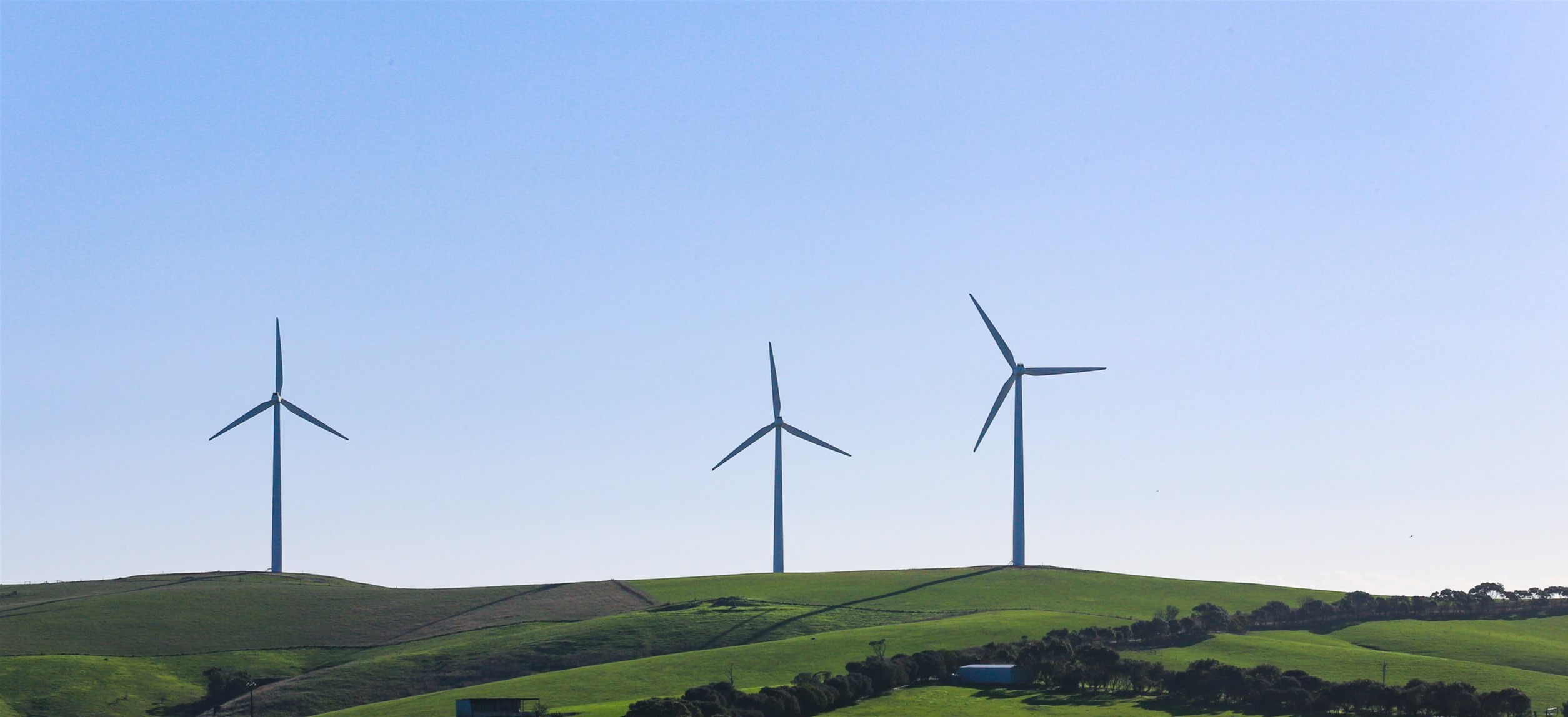 Wind turbines on the hill
